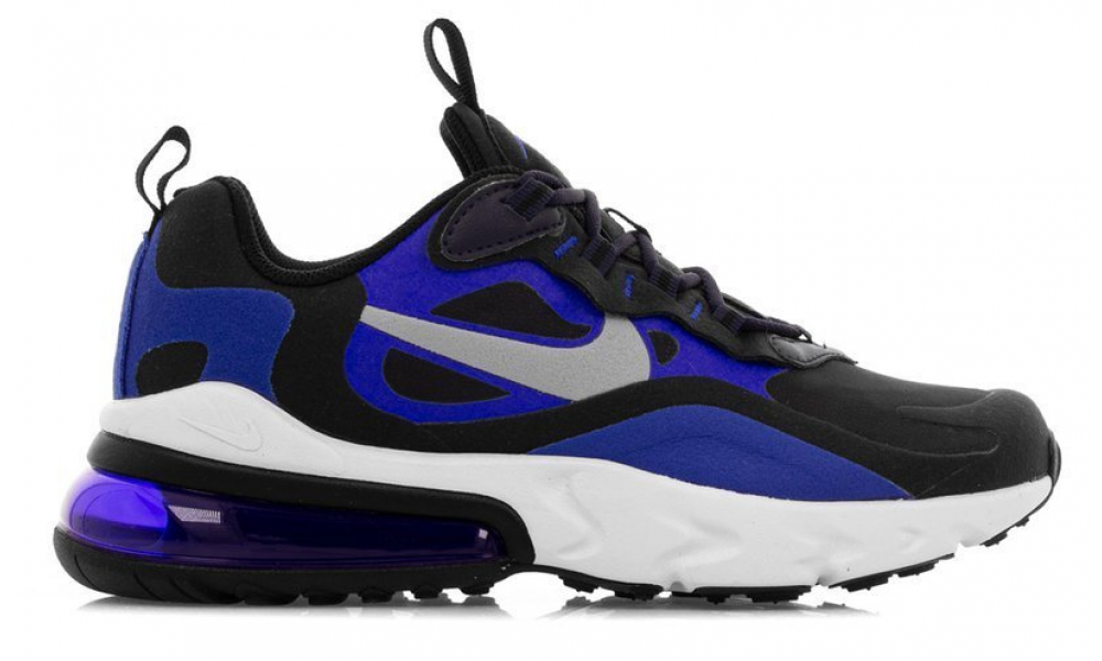 Nike air max 270 react black blue sale